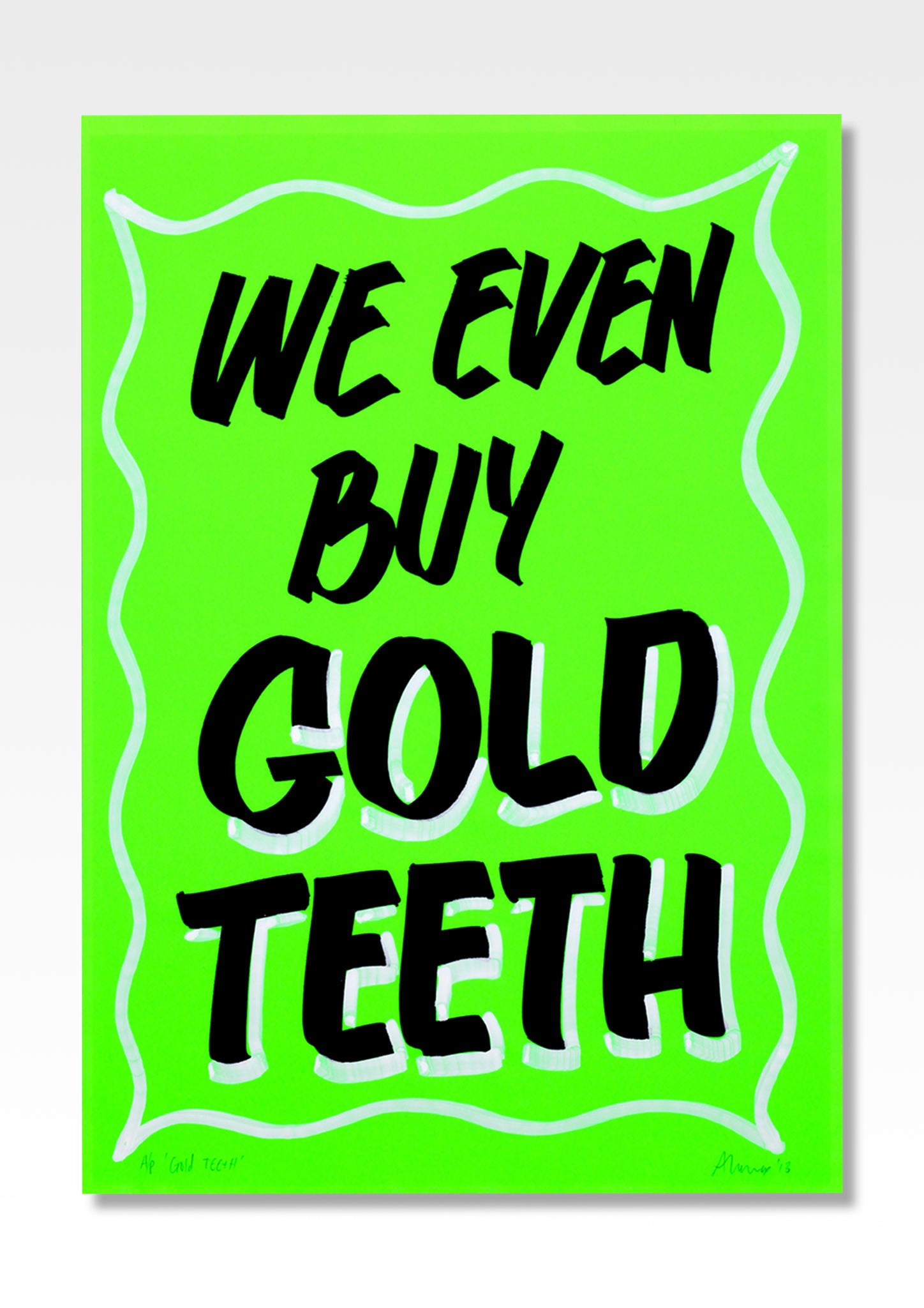 Gold Teeth - Hand-Finished Print