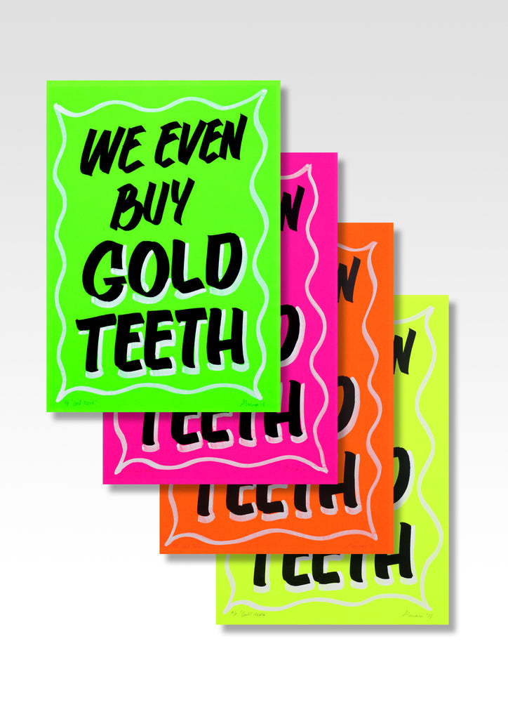 Gold Teeth - Hand-Finished Print