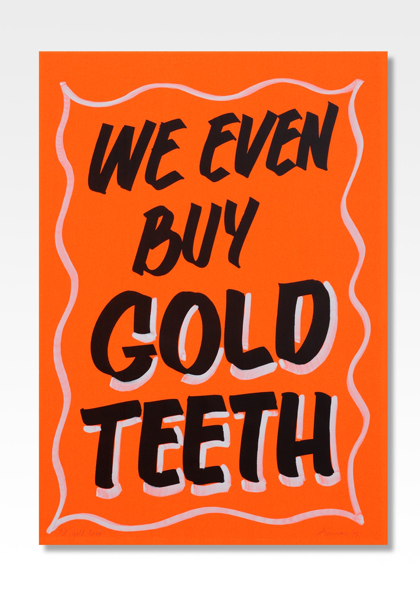 Gold Teeth - Hand-Finished Print